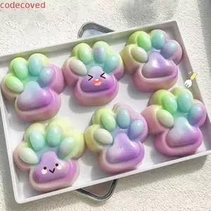 Đồ chơi xả stress hình chân mèo CODECOVED, Fidget siêu lớn màu cầu vồng, phục hồi chậm, chất liệu TPR mềm, đồ chơi đùa vui
