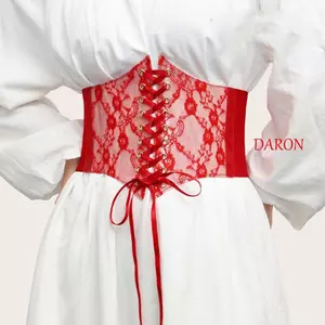 DARON Ren Corset Thắt Lưng Femme Thời Trang Giảm Béo Cơ Thể Thắt Lưng Đầm Thắt Lưng Nữ Thêu Hoa Eo Corset