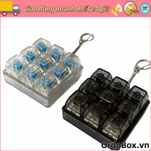 Bàn phím ngón tay ORDOBOX, 3 / 4 / 9 Phím Keycap Fidget Móc khóa, Tiện ích nút chìa khóa thư giãn Pass The Time Clicker Toy Người lớn
