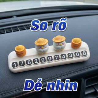 Xe Ô Tô Tạm Thời Đỗ Xe Biển Số Bảng Điều Khiển Gà Dễ Thương Hiển Thị Điện Thoại Số Có Thể Tháo Rời Trang Trí