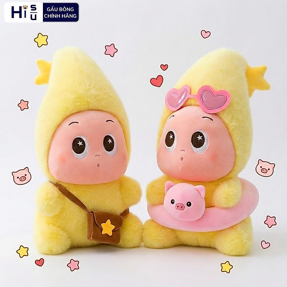 Gấu Bông Bé Ngôi Sao Twinkle Little Star  Đeo Túi và Phao Bơi Heo Siêu Dễ Thương Làm Quà Tặng Sinh Nhật Cho Bé