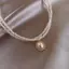 PNPIA- Thanh Lịch Sang Trọng Hai Lớp Ngọc Trai Cổ Mặt Dây Chuyền Nelace Trang Sức Nữ Choker Xương Đòn Trang Sức Ngắn