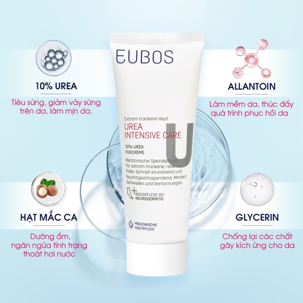 [DEAL LIVE KOL] Kem Dưỡng Da Chân Và Giảm Nứt Nẻ Gót Chân EUBOS UREA 10% 100ml , Phù Hợp Cho Mọi Đối Tượng