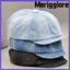 Mũ lưỡi trai MERIGGIARE, Mũ lưỡi trai phẳng Denim giặt thường ngày, Mũ lưỡi trai ngắn vành đa năng cổ điển dành cho nam nữ