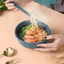 Bát mì ăn liền ký túc xá DONOVANQQ, Bát Ramen chống rò rỉ kín, An toàn cho lò vi sóng di động có nắp vòm Tay cầm gấp Bát súp Salad