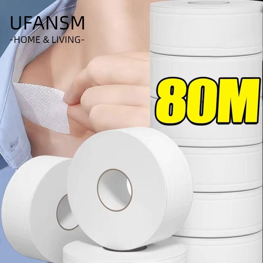 Tấm lót mồ hôi cổ áo UFASM, Tấm lót cổ áo dùng một lần thoáng khí chống bẩn, Băng cố định vòng bít tự dính 8 / 80M di động cho áo sơ mi cổ mũ lót