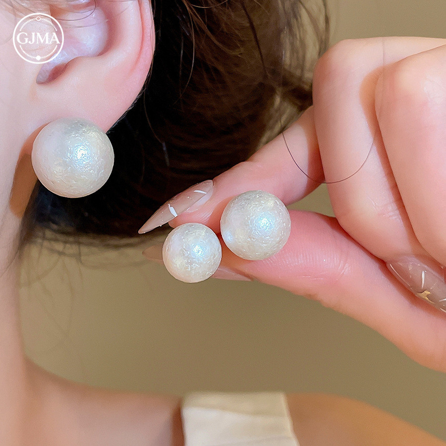 Bông tai vuông nhựa bạc kim vuông phụ kiện thời trang đơn giản cho nữ