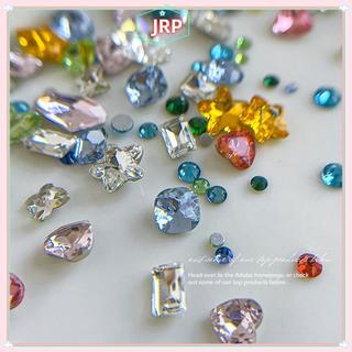 JRP 50 Chiếc Kim Cương Giả Móng Tay Nghệ Thuật Quyến Rũ Hình Đặc Biệt Mũi Nhọn-Bottom Đầy Màu Sắc Pha Lê Ngọc Cho Mặt Quần Áo Giày Trang Trí Đồ Dùng Làm Móng Tay JRP