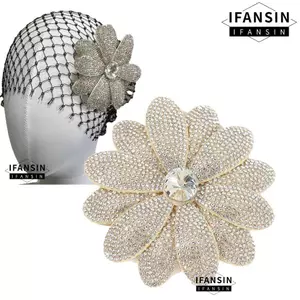 IFANSIN Hoa Thổ Cẩm Vải, Phụ Kiện Làm Đồ Trang Sức Lấp Lánh Hoa Kim Cương Giả Miếng Dán, Trang Phục DIY Thủ Công May Đồ Dùng Băng Đô Phụ Kiện Vải
