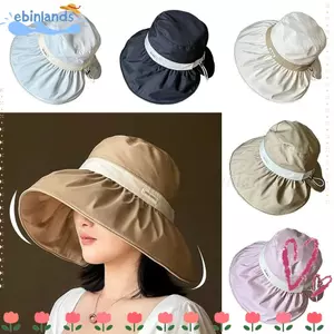 Mũ xô EBINLANDS, Mũ chống nắng vành rộng Mũ ngư dân, Dây rút thoáng khí thông thường Mũ chống nắng có thể điều chỉnh dành cho nữ