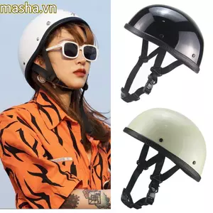 Mũ bảo hiểm Beanie, Mũ bảo hiểm nửa di động phong cách Đức, Mũ bảo hiểm cưỡi ngựa thoải mái nhẹ cổ điển Xe máy MTB Scooter