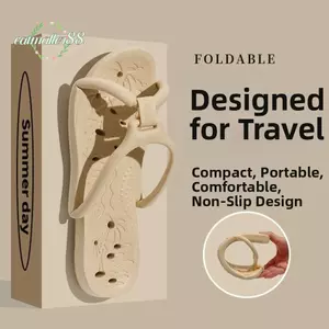 Dép du lịch có thể gập lại CATMALLER88, Dép xỏ ngón khách sạn EVA mềm nhẹ, Dép đi trong phòng tắm chống trượt thoải mái thời trang dành cho nam và nữ