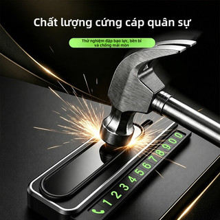 SEAMETAL Bảng số điện thoại xe hơi phát sáng 2 số che số nam châm ABS dán taplo