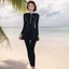 COCODECOVED 3 Bộ Đồ Bơi Dài Tay, Quần Đi Biển Bikini Váy Bơi Có Quần, Quần Áo Dưới Nước Chống Nắng Màu Trơn Bộ Đồ Tắm Nữ Cho Thể Thao Tích Hợp