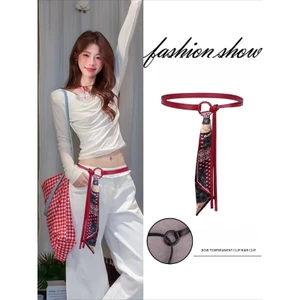 Thắt lưng khăn lụa phong cách retro Mỹ - Phụ kiện cao cấp cho quần jean