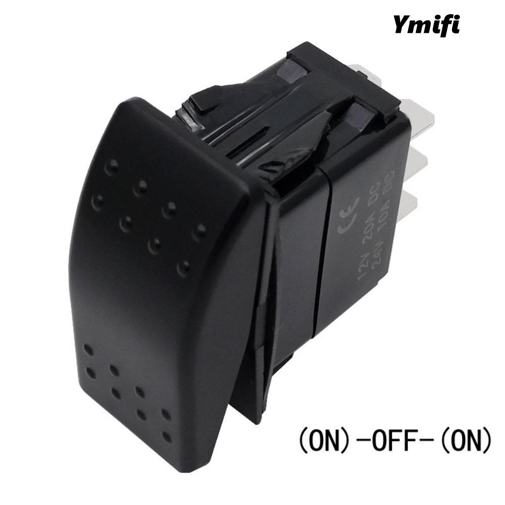 Công tắc bật tắt YMIFI, BẬT / / BẬT 6PIN 3 vị trí Công tắc Rocker Marine, Công tắc 12V màu đen chống nước hạng nặng Thuyền