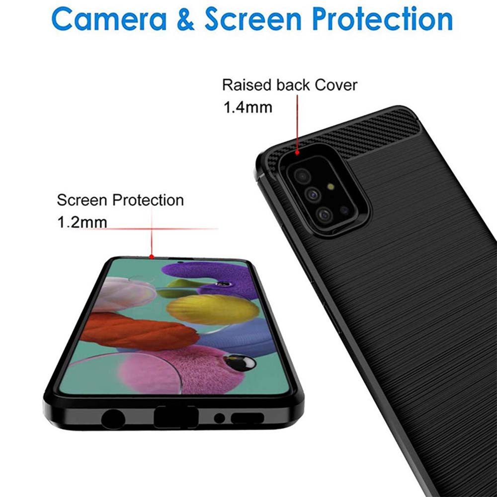 TPU Dễ Thương Cho Samsung Galaxy J7Pro J4Pus J6 J8 2018 J4Core Note 8 9 10 10Plus 20 20Ultra Chống Sốc Siêu Mỏng Silicon Mềm Sợi Carbon Mờ Ốp Lưng