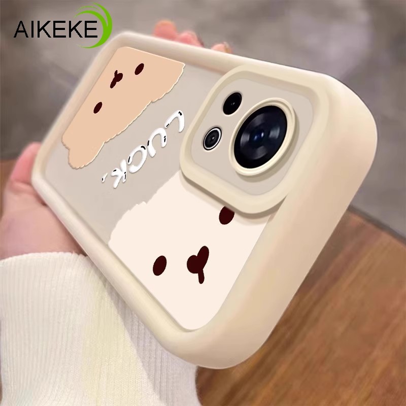 Ốp điện thoại hình gấu nâu dễ thương 3D hoạt hình dễ thương cho Xiaomi Mi 10 10s 9 9T Pro 8 Poco M6 Plus X4 X3 GT X2 M2 F2 Pro Vỏ điện thoại mờ màu kẹo chống sốc Vỏ mềm chống rơi