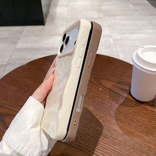 Ốp Điện Thoại Bề Mặt Sóng Màu Đặc Mềm Silicon Ốp Lưng Cho iPhone 17 16 15 14 13 12 11 Pro Max 17Air 16E 14/15Plus
