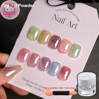 Moonlights 1g Gương Mạ Pha Lê Móng Tay Nghệ Thuật Độ Bóng Cao Trong Suốt Ánh Trăng Trắng Aurora Móng Tay Trang Trí Móng Tay Salon EN