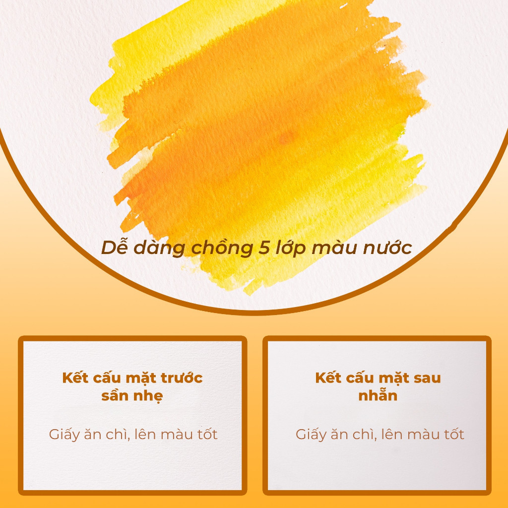 Sổ Vẽ Sketchbook 230GSM Sô Vẽ Màu Nước, Giấy Có Vân Ăn Chì Lên Màu Tốt, Sổ Vẽ Phác Thảo A4 A5  Bìa Cứng 60Trang -AT