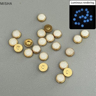 Misa Hạt Trắng Xanh Xanh Dạ Quang Pip Đồng Hồ Viền Lắp 12 O 'Clock Lume Ngọc Trai Chấm Mod Phụ Kiện Thay Thế Phụ Kiện Dự Phòng
