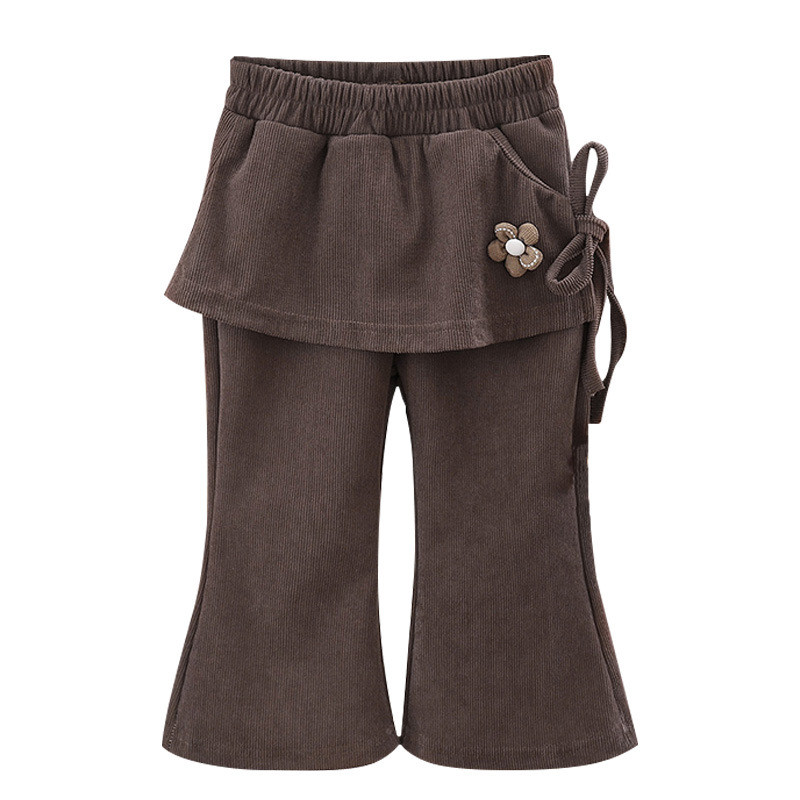 ​Bé Gái Giả Hai Mảnh Quần loe Mùa Thu Culottes Một Mảnh Quần loe Kích Thước 90-150​ BSC7