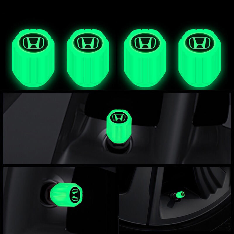 4 Honda Dạ Quang Đa Năng Ô Tô Lốp Van Mũ Cho Thành Phố gn2 mk6 Civic fc fd Accord Jazz BRV HRV CRV Odyssey Xe Máy Xe Đạp Phụ Kiện Xe Hơi