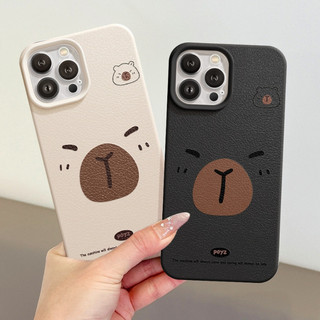 Ốp Lưng iPhone TPU Hoạ Tiết Da Mềm Capybara Chống Sốc, Chống Bẩn Cao Cấp - iP X/XS/11/12/13/14/15/16/17/Plus/Pro/Max/Air