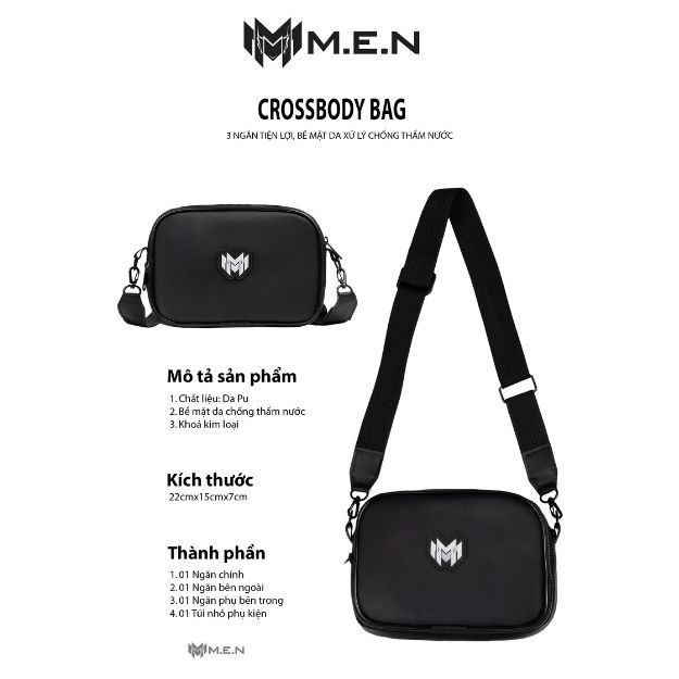 Túi đeo chéo vai hiện đại 4 kiểu BX5/BX7/BX9/BX1 M.E.N siêu bền bĩ [CHUYÊN SẢN XUẤT]