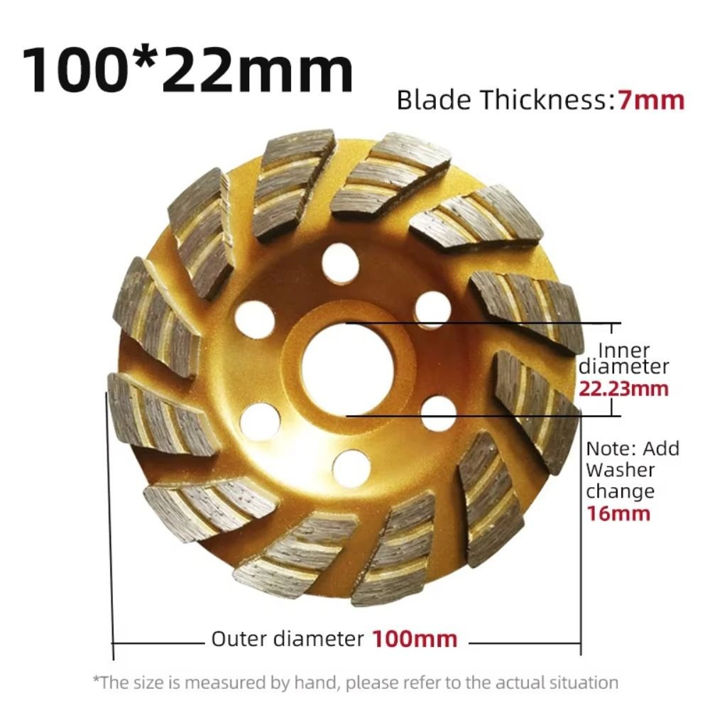 Đĩa mài YMIFI, Bánh mài chống trượt 100mm, Độ cứng cao Đĩa khắc gỗ chống mài mòn chuyên nghiệp cho bê tông Đá Granite gốm