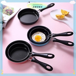 Chảo Chiên ZMONH Thép Không Gỉ Ngăn Dính Nồi Cảm Ứng Tròn Bữa Sáng Chiên Nhỏ Chảo Trứng Có Tay Cầm Dài Tiện Ích Nhà Bếp