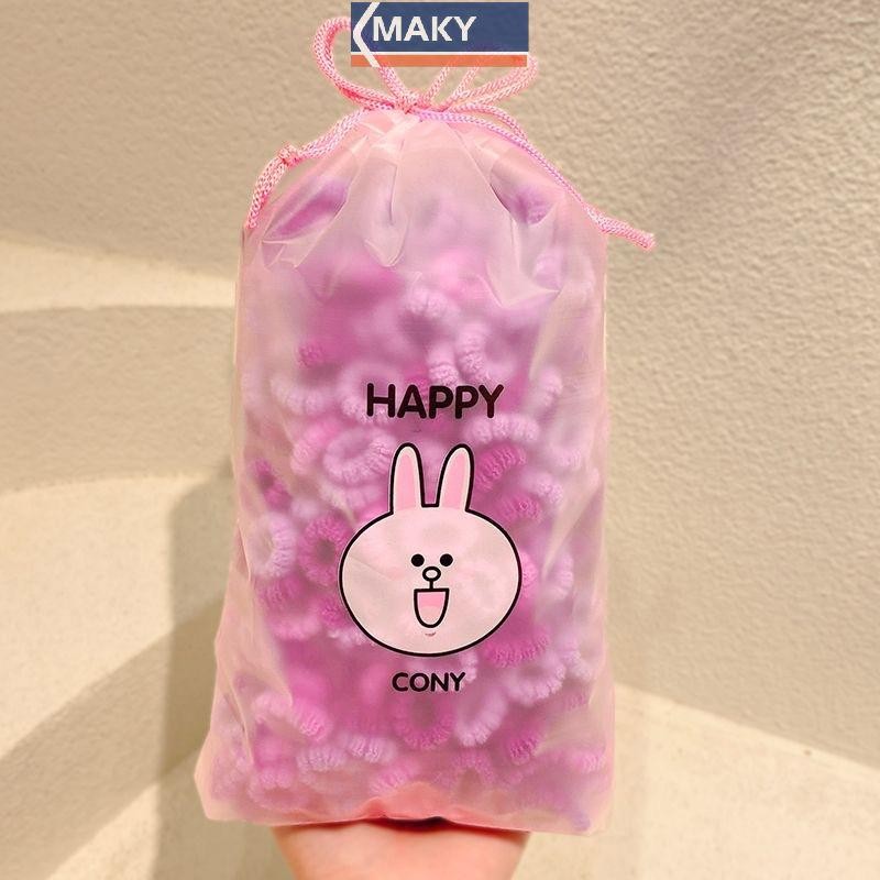 Onetimingcool 100 Chiếc Bé Gái Nhiều Màu Sắc Dây Buộc Tóc Bộ Nylon Cao Su Co Giãn Cao Su Trẻ Em Vòng Tròn Tóc Trẻ Em Trẻ Em Dây Buộc Tóc Phụ Kiện Tóc VN