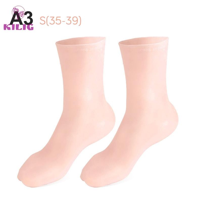 1 Cặp Vớ Silicone Gel Dưỡng Ẩm Bảo Vệ Gót Chân Chống Nứt Nẻ