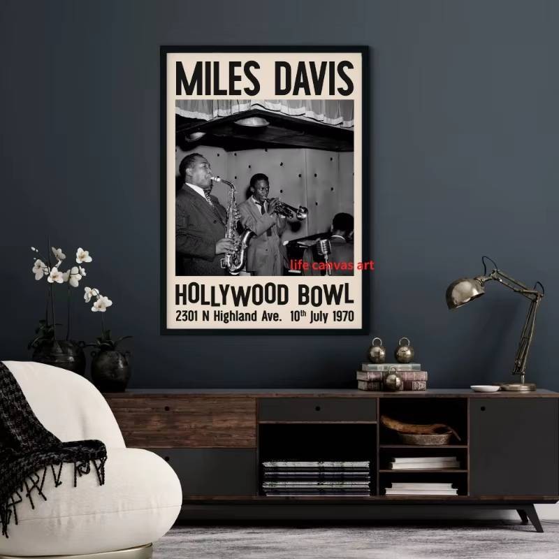 Nhạc Retro Jazz Buổi Hòa Nhạc Nina Simone _ Miles Davis _ Louis Armstrong Ca Sĩ Nghệ Thuật Poster Tranh Canvas Nghệ Thuật In Hình Ảnh Trang Trí Nhà