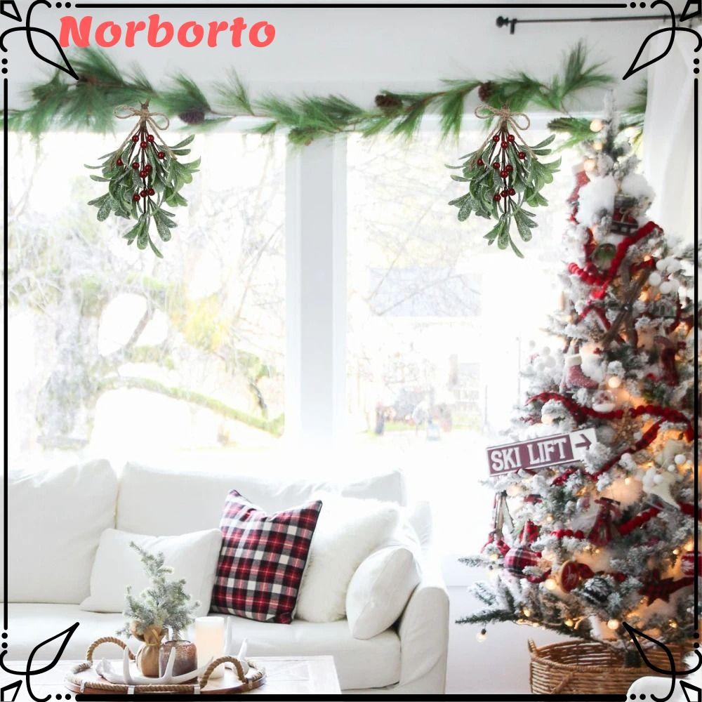 NORBORTO Cây cảnh treo nhân tạo, Đồ trang trí cây thông Noel bằng nhựa 23cm, Mô phỏng chắc chắn đáng tin cậy Trang trí cây thông Noel Trang trí nội thất