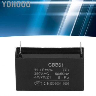 Yohooo Động cơ khởi động chạy bộ tạo xăng tụ điện cho điều hòa không khí 50/60Hz 350VAC 11UF CBB61 ABS