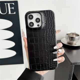 Ốp lưng iPhone 17promax 17Air 17 11 13 13pro 13promax 14 14pro 14promax 15 15pro 15promax 16 16pro 16promax 16plus Họa Tiết Da Cá Sấu Cạnh Dầu Nửa Gói