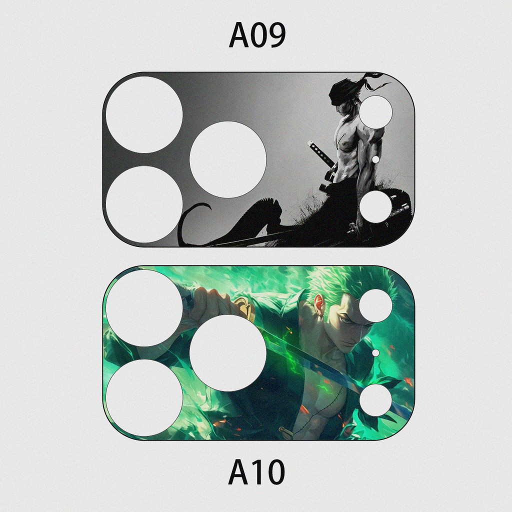 2 Chiếc] Dành Cho iPhone 17 Pro / 17 Pro Max DIY Mềm Mờ Camera Giấy Dán Phim / Anime One Piece Luffy In Chống Trầy Xước Bảo Vệ Camera