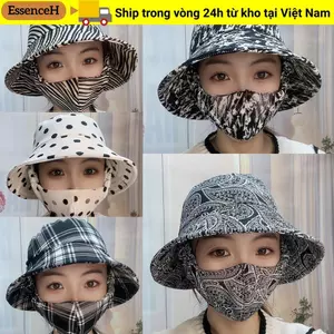 Mũ làm việc nông nghiệp ESSENCEH, Mũ chống bụi có mũ hái trà, Quà tặng vành rộng Mũ xô bốn mùa Mũ chống nắng Unisex