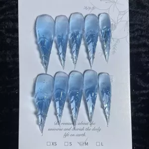 Glacier Trong Suốt Rồng Xanh Móng Vuốt Móng Tay Làm Trắng Siêu Dài Quái Vật Móng Tay Rồng Móng Tay Sói Móng Vuốt Đeo Móng Tay