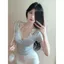 Khâu ren nữ hai mảnh giả cổ chữ v tay ngắn rò rỉ Ngực Filigree-Thiết kế hàng đầu tạo cảm giác sang trọng thuần khiết