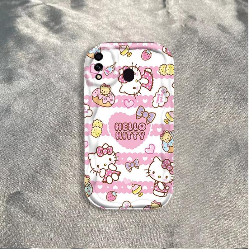 Vỏ Silicon Hoạt Hình Cho Samsung A20 A30 Phụ Kiện 3D Vỏ Điện Thoại Mềm TPU Kitty Girl Sinh Viên Chống Sốc Ốp Lưng