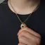 PNPIA- Dây chuyền thép không gỉ đơn giản Nelace Hip Hop Hình học Hướng dương Mặt dây chuyền Choker Nam Trang sức