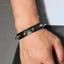 PNPIA- Goth Vintage Da PU Vòng Tay Nam Nữ Punk Gai Đinh Tán Chữ Thập Vòng Tay Phụ Kiện Trang Sức