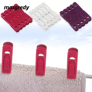 MARGREDY 10 Chiếc Nhung Móc Treo Kẹp Di Động Mũ Tủ Quần Áo Lưu Trữ Hộ Gia Đình Giá Ăn