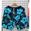 Quần short đi biển thời trang unisex in họa tiết dâm bụt 3D, quần short kỳ nghỉ dáng rộng nhanh khô