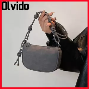 Túi đeo chéo nữ OLVIDO, Túi đeo vai da lộn cổ điển có thể điều chỉnh màu trơn, Ly hợp điện thoại nữ di động đơn giản nhẹ