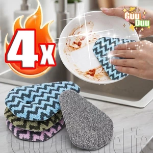 Miếng bọt biển làm sạch hai mặt - Đồ dùng giặt nhà bếp - Dụng cụ loại bỏ vết bẩn - Tấm cọ rửa chống trầy xước - Sấy nhanh, hấp thụ nước / Giao hàng miễn phí