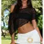 MAPLEPOET-Nữ Sheer Ren Poncho Áo Rời Hai Lớp Cổ Thuyền Che Lên